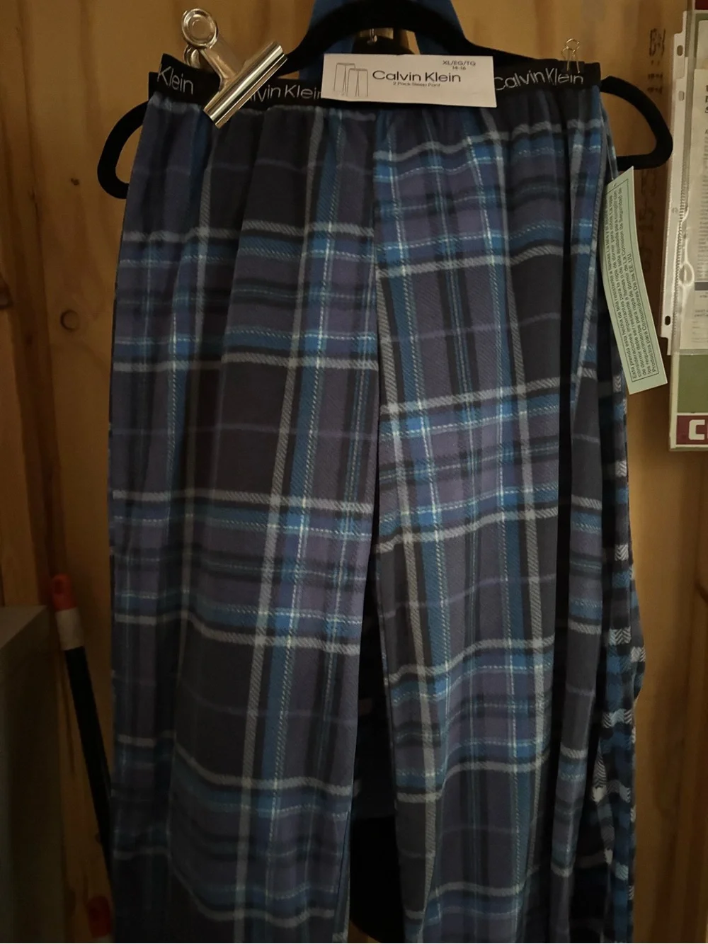 Calvin Klein Kids Blue Plaid Pajama Bottoms - 2 Pack